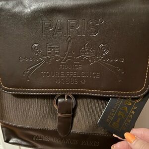 Aris Dark Brown Embossed Backpack